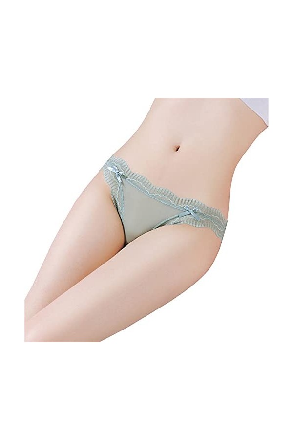 Générique Slip Femme sans Couture Culotte en Dentelle Sexy pour Femmes Couleur Unie Bord en Dentelle Ceinture CroiséE Culotte