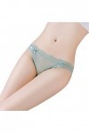 Générique Slip Femme sans Couture Culotte en Dentelle Sexy pour Femmes Couleur Unie Bord en Dentelle Ceinture CroiséE Culotte
