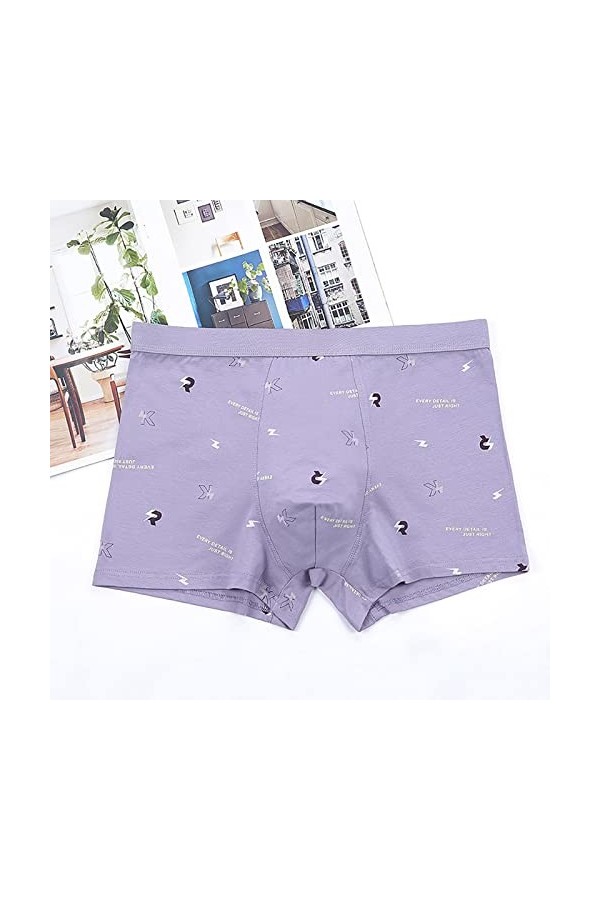 Beokeuioe Short rétro en coton pour homme - Doux et respirant - Sous-vêtements - Boxer pour homme - Hipster - Microfibre - So