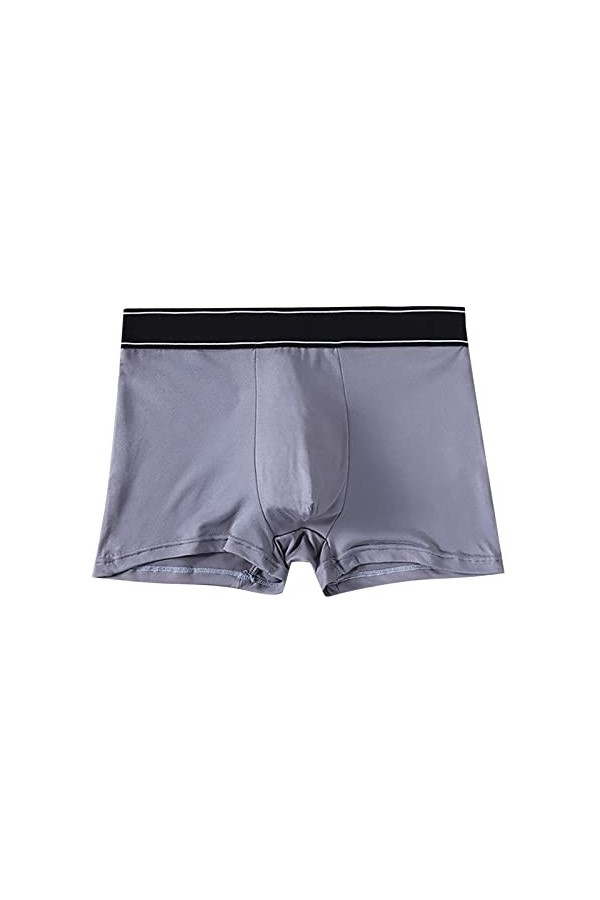 Sous-vêtements pour homme - Boxer rétro - Respirant - En soie glacée - Sexy - Sous-vêtements imprimés - Lingerie sexy - Pour 