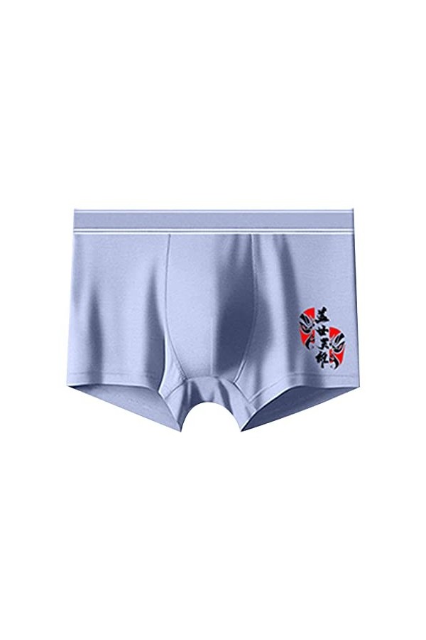 Beokeuioe Sous-vêtement rétro en coton pour homme - Pour un usage quotidien - En coton doux - Avec stretch, B Gy1, XL