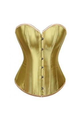 Femmes Corset Top White Black Satin Overbust Corset Bustier Lace Up Plus Taille Sexy Bridal Lingerie Gothic Corset