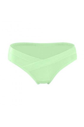 Briskorry Culotte de grossesse pour femme - Sous-vêtement respirant en forme de V avec taille basse - Pantalon souple pour fe