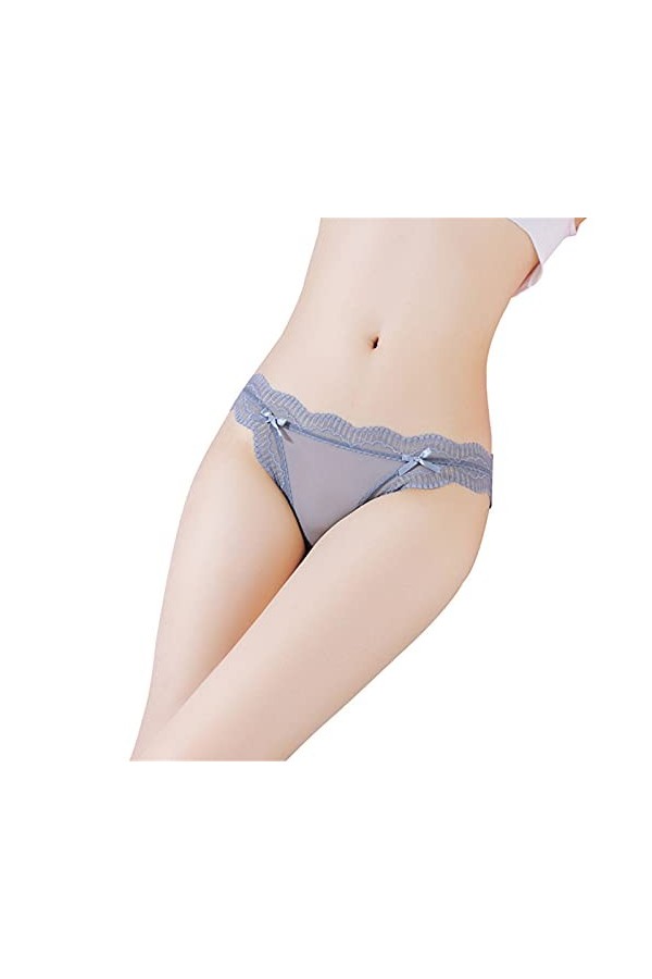 Générique Slip Femme sans Couture Culotte en Dentelle Sexy pour Femmes Couleur Unie Bord en Dentelle Ceinture CroiséE Culotte