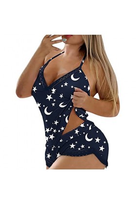 Y23-K Style 2023 - Vêtement de nuit en dentelle sexy pour femme, bleu marine, M