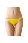 Culotte sexy pour femme G Cordes Bas C String pour femme Dentelle Sous-vêtements Lingerie Noir, jaune, taille unique