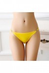 Culotte sexy pour femme G Cordes Bas C String pour femme Dentelle Sous-vêtements Lingerie Noir, jaune, taille unique