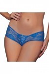 Sous-vêtements sexy en dentelle pour femme Taille 42-44, bleu, M