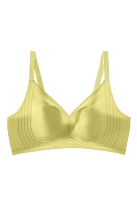 Soutien-Gorge de Collecte Sexy sans Anneau en Acier pour Femme Menstruelle Abondant pour Adolescents Yellow, L 