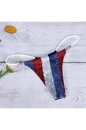 JIYAYUIX Sexy G String Imprimé Culotte Femme T Back Culotte Confort Doux Taille Basse sous-vêtement Jetable Hot Pink, L 