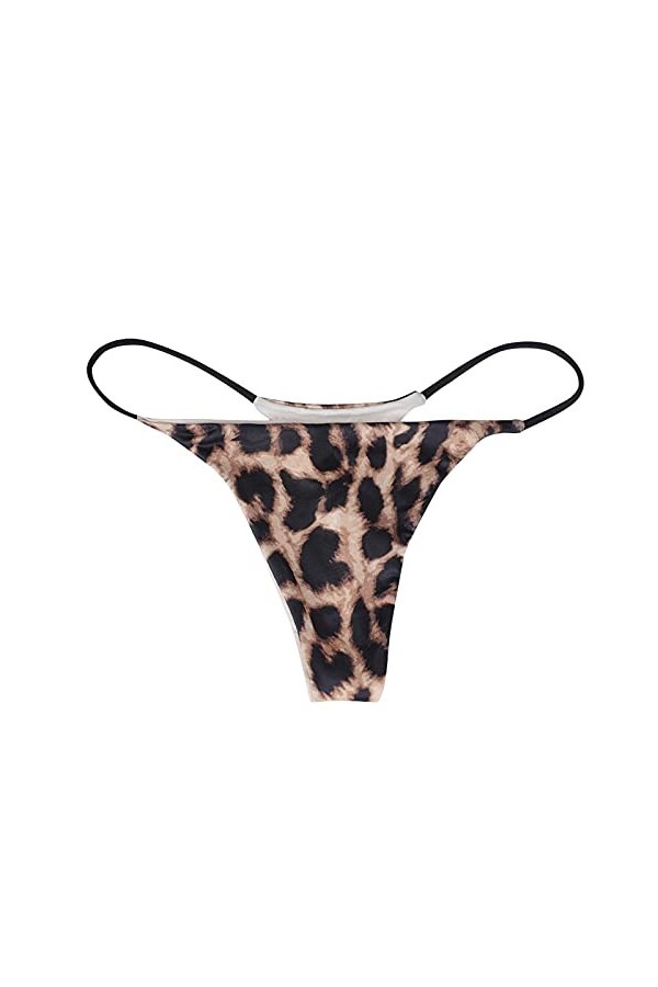 URIBAKY Femmes Chic Culotte Taille Basse avec Dos en T Culottes G-String Sexy, Culotte Dentelle Strings sous-vêtement Lingeri