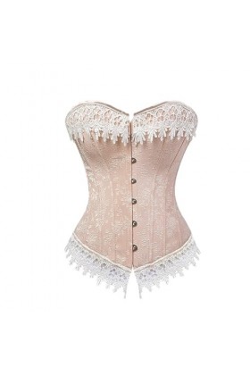Rfmfkkg Corset à lacets pour femme - Bustiers Overbust taille broderie sexy corset tops, kaki, L
