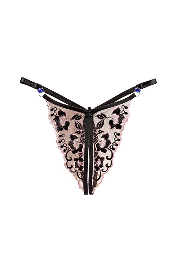 Générique sous-vêtements de Sport pour Femmes Culotte brodée pour Femme Ceinture en Sexy Noeud réglable Culotte String Ouvert