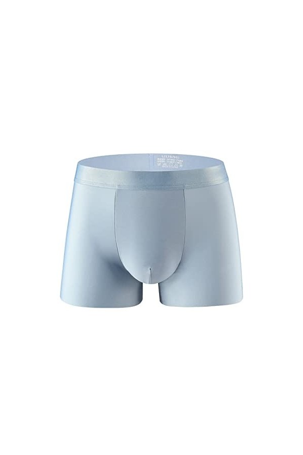 Beokeuioe Short rétro en soie glacée - Doux et respirant - Sous-vêtements pour homme - Boxer de sport - Boxer en microfibre, 