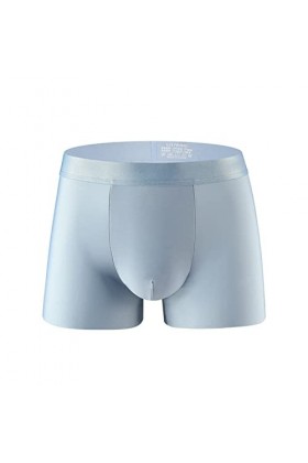Beokeuioe Short rétro en soie glacée - Doux et respirant - Sous-vêtements pour homme - Boxer de sport - Boxer en microfibre, 