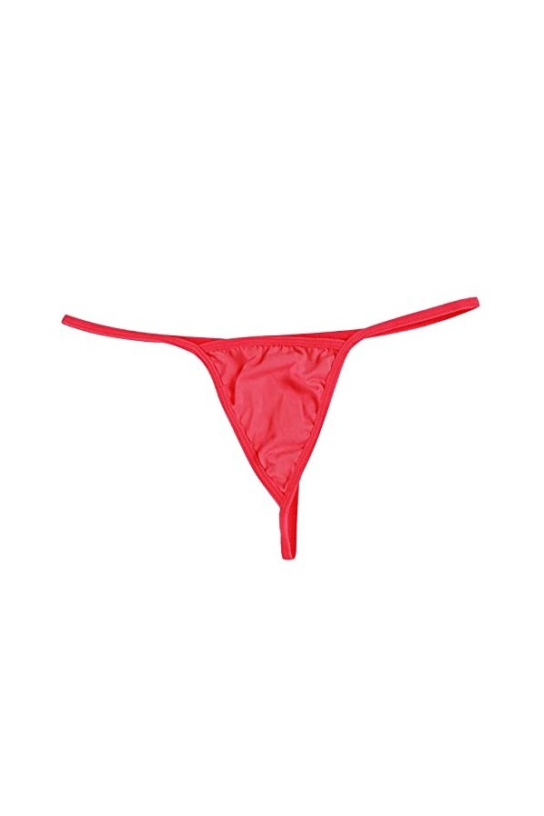 BIISDOST G-String Culottes sous-vêtements Briefs Femmes Strings Lingerie Sexy Lingerie Ensemble Jarretelle Red, One Size 