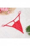BIISDOST G-String Culottes sous-vêtements Briefs Femmes Strings Lingerie Sexy Lingerie Ensemble Jarretelle Red, One Size 