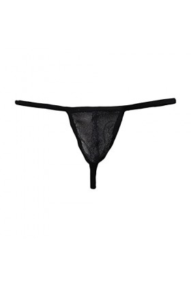 DGKaxiyaHM String Pochette en Maille pour Hommes Culotte Taille Basse Transparente Sissy String Temptation Sexy String sous-V