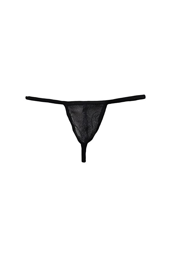 DGKaxiyaHM String Pochette en Maille pour Hommes Culotte Taille Basse Transparente Sissy String Temptation Sexy String sous-V