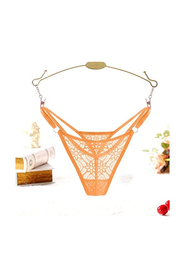 Culottes Sexy pour Femmes Taille Plus Femmes Sexy Dentelle Slips évider Culotte Crochet à Lacets Culotte Tongs G String Linge