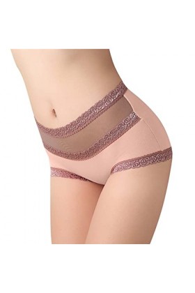 LULER Femme Plus Size Solid Color Panties Taille Haute Sexy Dentelle Culotte Culotte Culotte Femme Sous-Vêtements Sexy Linger