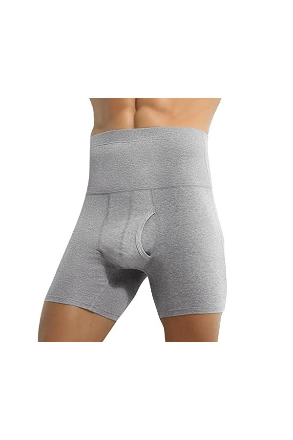 Sous-vêtements sexy en néoprène pour homme, gris, XXXL