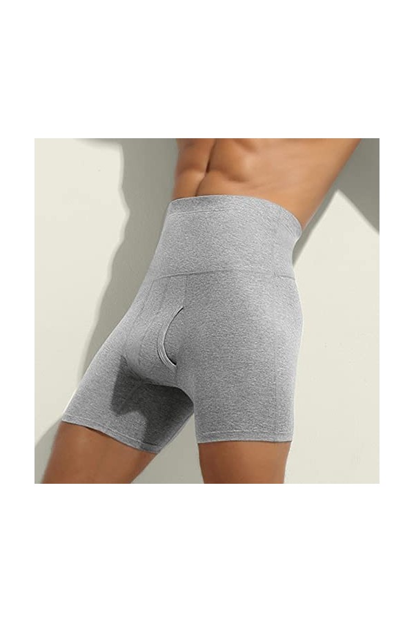 Sous-vêtements sexy en néoprène pour homme, gris, XXXL