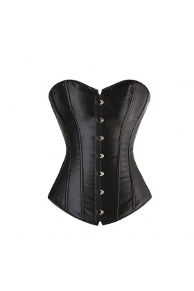 Rfmfkkg Corset pour femme avec bretelles Corset Overbust Floral Jacquard Corset Zipper Top Corset Bustier, 8007 Noir, M