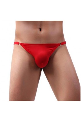 MJGkhiy Thong Briefs Culotte pour homme Doux Sous-vêtements Vêtements de nuit pour Ensemble sexy, rouge, taille unique