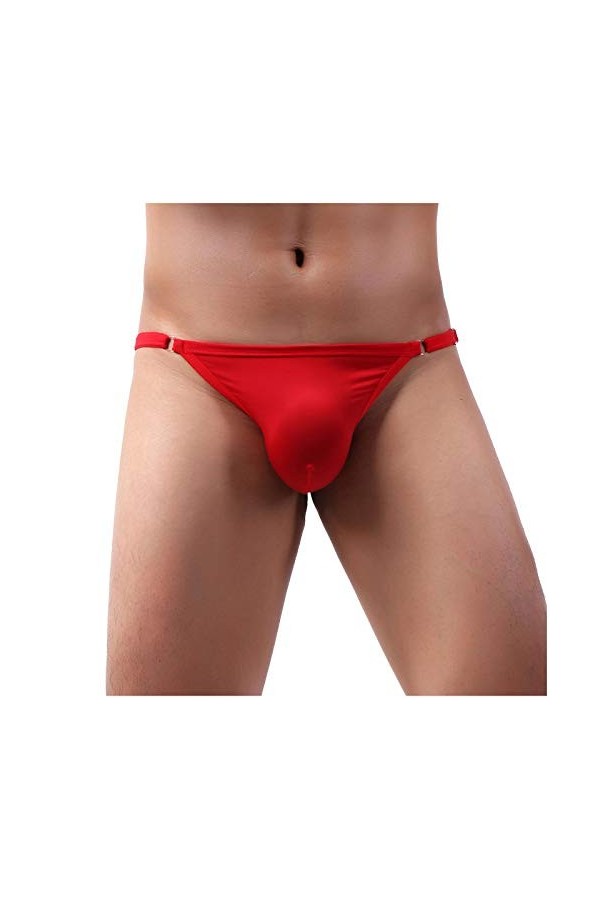 MJGkhiy Thong Briefs Culotte pour homme Doux Sous-vêtements Vêtements de nuit pour Ensemble sexy, rouge, taille unique