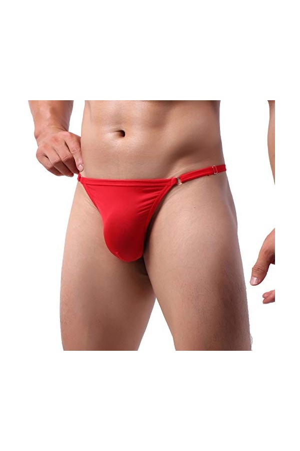 MJGkhiy Thong Briefs Culotte pour homme Doux Sous-vêtements Vêtements de nuit pour Ensemble sexy, rouge, taille unique