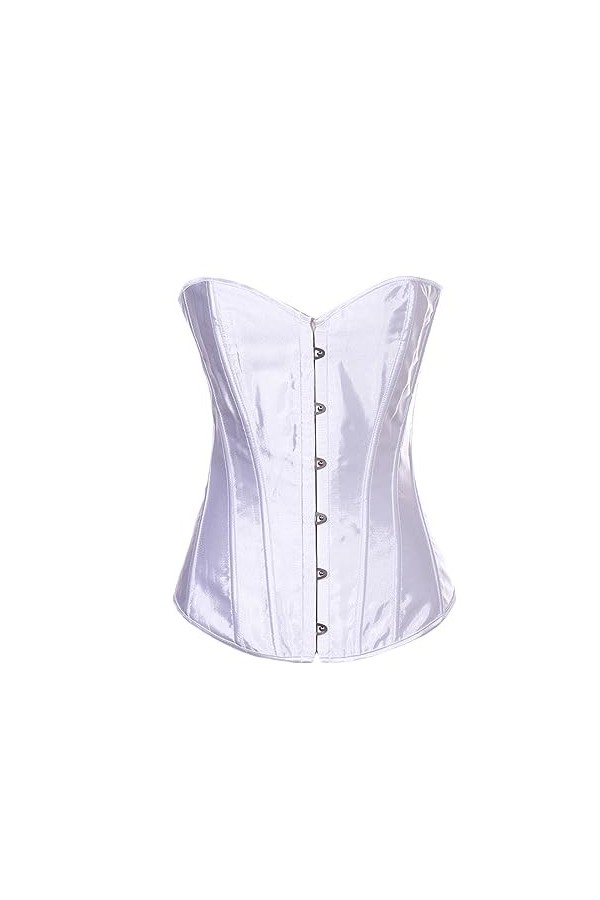 Rfmfkkg Corset pour femme avec bretelles Corset Overbust Floral Jacquard Corset Zipper Top Corset Bustier, 8007 Noir, M