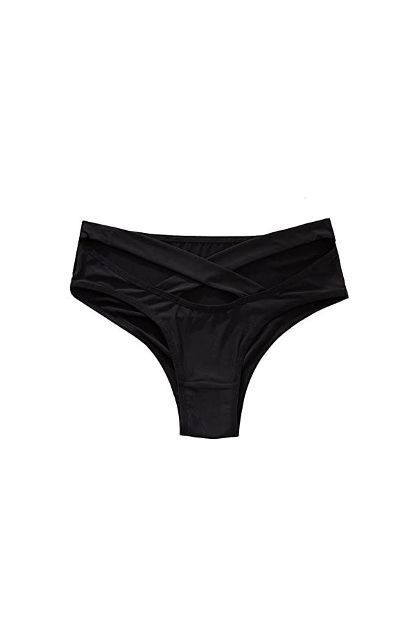 Sous-vêtements sexy en dentelle de couleur unie creuse décorée en soie glacée sexy pour homme, Noir , taille unique