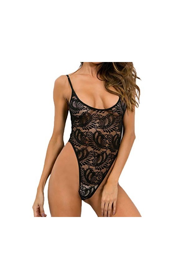 Lingerie sous-vêtements Dentelle collée Une Seule pièce Femme Costume de Bodysuit Teddy Jumpsuits Sexy intimité Combinaison F