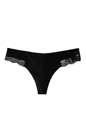 Culottes en Coton pour Femmes String de Sport Sexy Culottes Respirantes Menstruelle Jeune Fille Black, L 