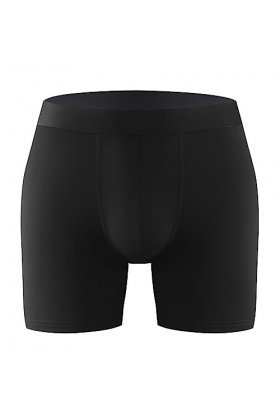 Beokeuioe Sous-vêtements avec lettre imprimée - Boxer basique - Pour homme - Sexy - Rétro - Pour homme - Respirant, b noir, X