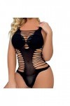 Ensemble de lingerie deux pièces en résille pour femme - Lingerie sexy transparente - Taille haute - Chaps sexy pour femme - 