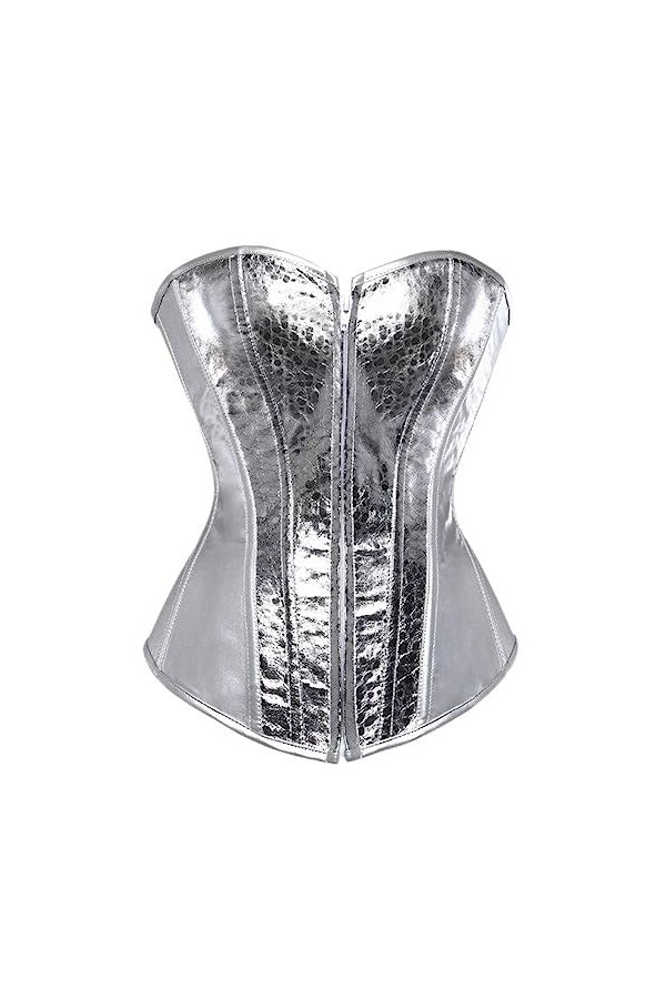 SHANHE Sexy Brillant Faux Cuir Corset Lingerie Bustier Tops Femmes Steampunk Gothique Corset Burlesque Discothèque Costume Pl