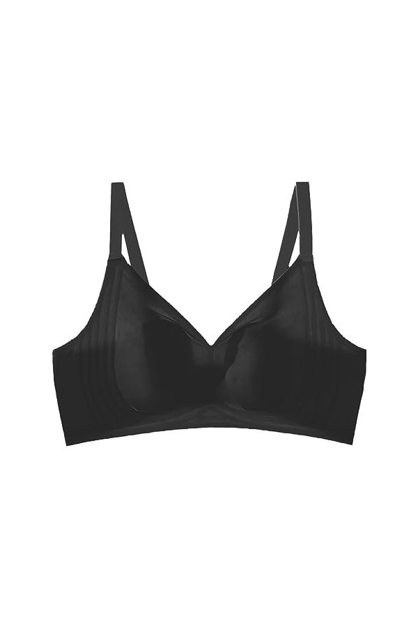 Soutien-Gorge de Collecte Sexy sans Anneau en Acier pour Femme Menstruelle Abondant pour Adolescents Black, XXL 