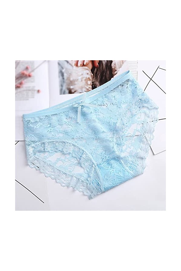 Lingerie Femme Sexy Ensemble Homme Sexy Hot y22k en Dentelle pour Femmes Pantalon en Maille Creuse Bow Culotte Taille Basse L