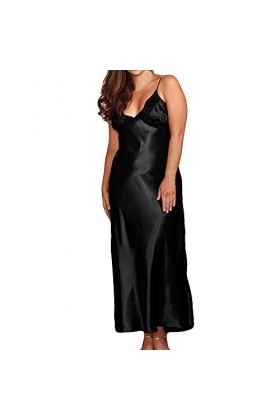 liaddkv Sous-vêtements sexy robe de soirée douillette poupée bébé robe longue pour femme longue soie dentelle peignoir linger