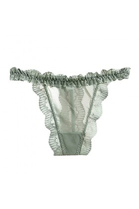 Générique String Dentelle sans Couture Culotte en Dentelle Sexy pour Femmes Couleur Unie Bord en Dentelle Culotte Taille Bass
