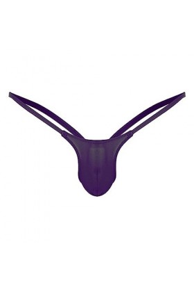 Junhasgood Mini Robe Sexy Hot Thong G-String Mens Low Briefs sous-vêtements Lingerie Compatible with Machine À Laver Purple,