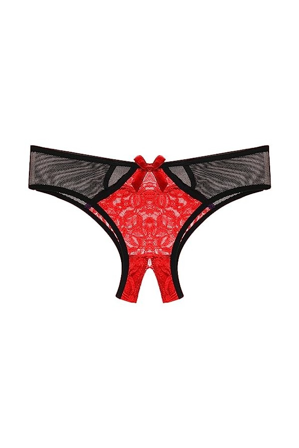 Culotte Femme Taille Haute Culottes de sous-vêtements Culotte Haute Gainante Coquine Hot Ouverte Slips Elasticité Tangas rayé