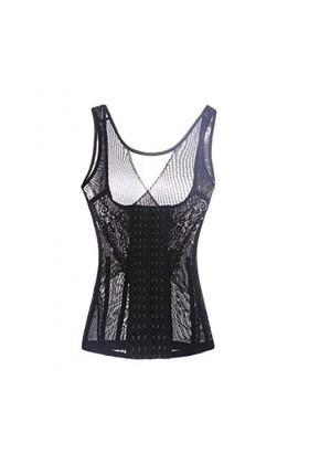 Gsheocm Sous-vêtements de sport pour femme - Forme creuse - Pour femme - Avec ShapeWare - Pour femme, Noir , XL