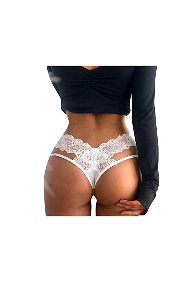 Générique Sexy Crocheter Out Culotte Lace-up Dentelle Hollow pour Les Femmes Culottes Robe Bustier Fille