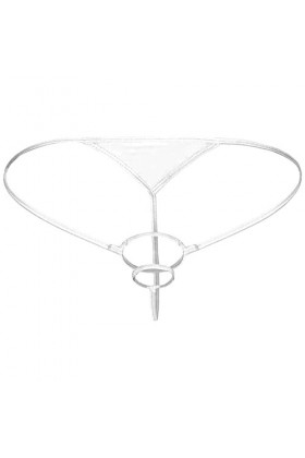 DGKaxiyaHM String Creux pour Hommes Ligoté Bondage Ouvert Entrejambe Culotte Sexy Fesses exposées T-Back sous-vêtements Linge