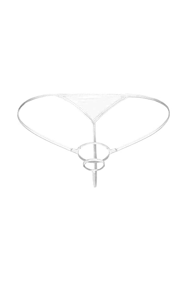 DGKaxiyaHM String Creux pour Hommes Ligoté Bondage Ouvert Entrejambe Culotte Sexy Fesses exposées T-Back sous-vêtements Linge