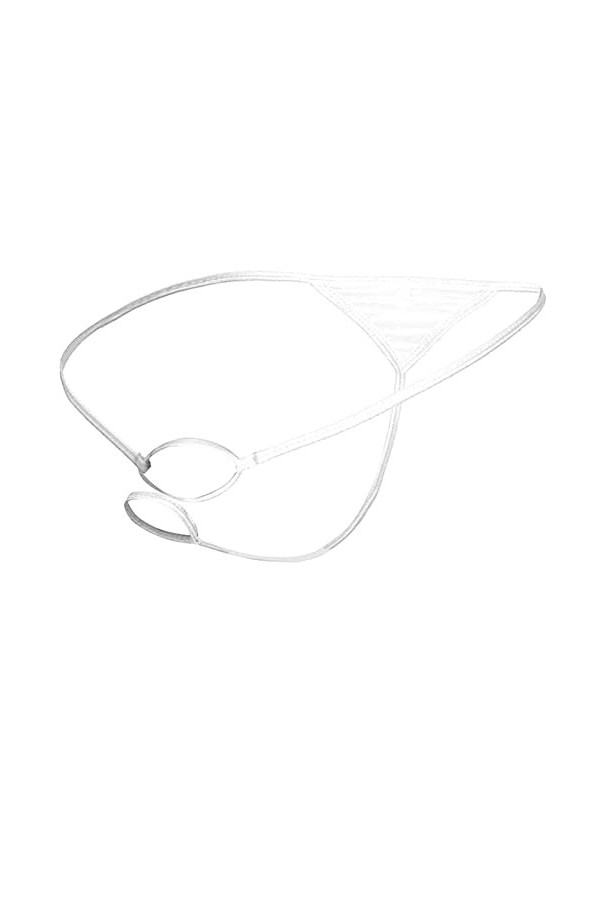 DGKaxiyaHM String Creux pour Hommes Ligoté Bondage Ouvert Entrejambe Culotte Sexy Fesses exposées T-Back sous-vêtements Linge