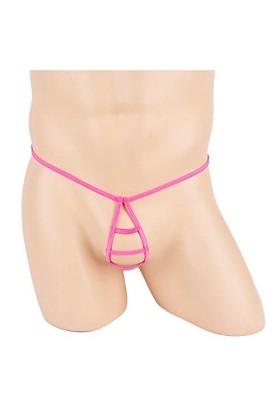 DGKaxiyaHM String Creux pour Hommes Voir à Travers Les sous-vêtements String Taille Basse Culotte Sexy à Dos Nu Jockstrap à D